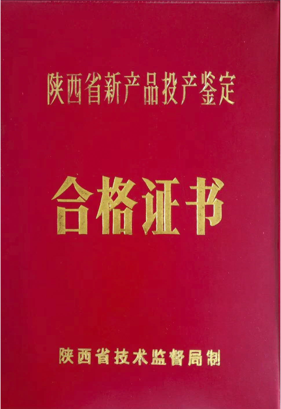 1996年新產(chǎn)品投產(chǎn)鑒定證書(shū)